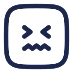Confounded Square SVG Icon